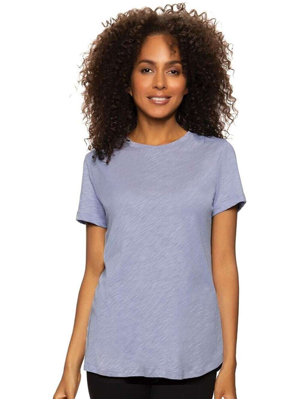 Felina Womens Slub Jersey Crew Neck T-Shirt Size 2XL